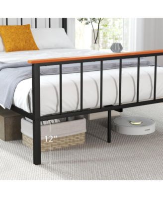 Full Bed Frame with Headboard and Footboard-Full Size
