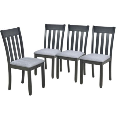 Streamdale Gray 5-Piece Round Dining Table Set with 4 Chairs