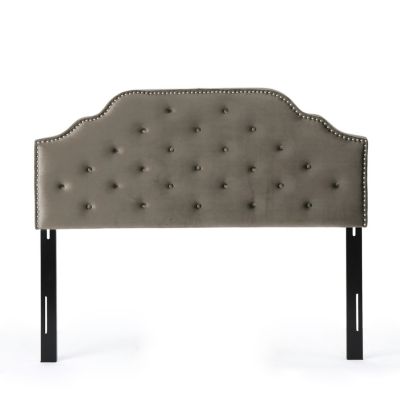 Streamdale Velvet Button Tufted Diamond Headboard with Nailheads