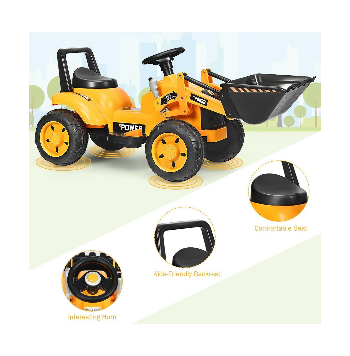 Детская игрушка SUGIFT Ride On Excavator Digger, 47.5" x 21.5" x 21.5", 6V Battery Powered Tractor, Ages 3+ — фото 3