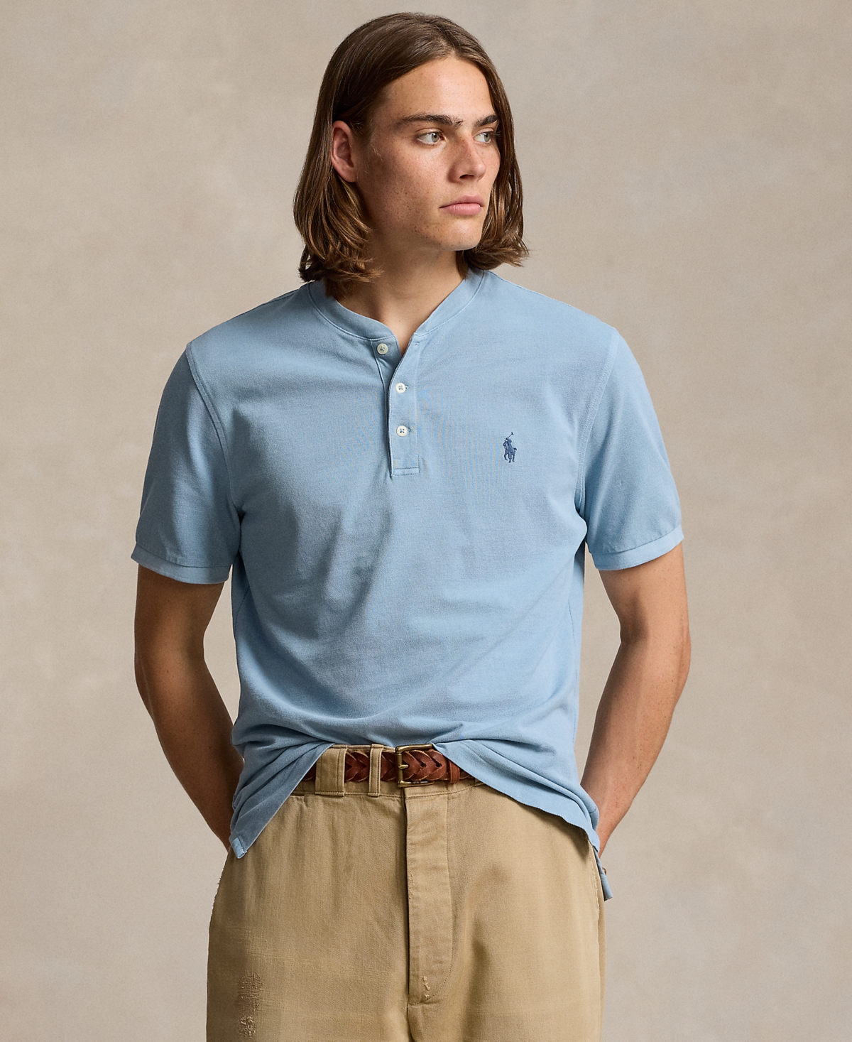 Polo Ralph Lauren Featherweight Mesh Henley in Blue Smart Closet