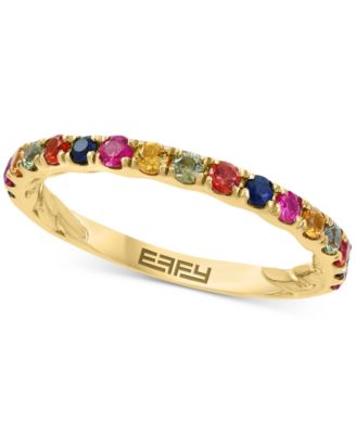 EFFY&reg; Ruby Stack Band (1/2 ct. t.w.) in 14K Rose Gold-Plated Sterling Silver (Also available in Emerald and Sapphire)