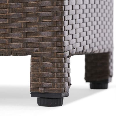 Streamdale Modern Woven Outdoor Side Table for Patio or Deck