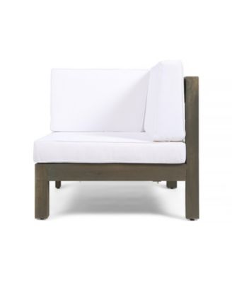 Simplie Fun Outdoor Loveseat Set with Coffee Table in Acacia Wood with Plush Cushions