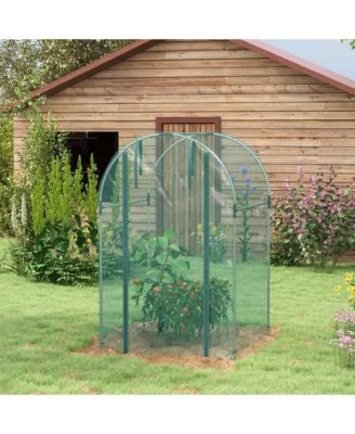 Walk-in Plant Cage with Steel Frame for Garden Protection from Animals