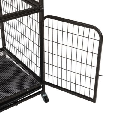 Streamdale 4-Tier Metal Pet Cage with Platforms, Removable Tray, Lockable Casters