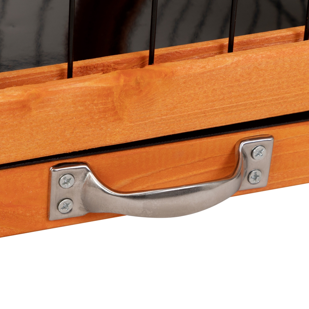 Simplie Fun Detachable Rabbit Hutch with Removable Tray and Rolling Casters, Orange