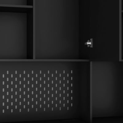 74" Modern Freestanding Kitchen Buffet with Hutch and Charging Ports