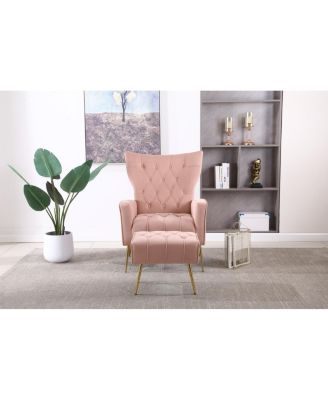 Streamdale Sleek Accent Chair with Ottoman
