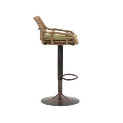  Swivel Counter Stools with Footrest, Set of 2