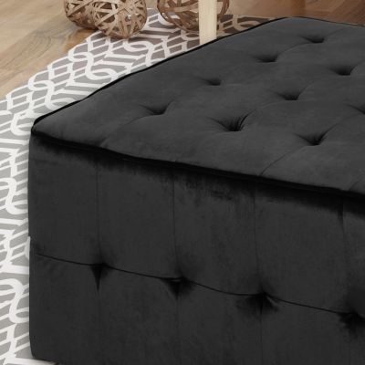 Streamdale Oversized Tufted Velvet Ottoman for Comfort & Style