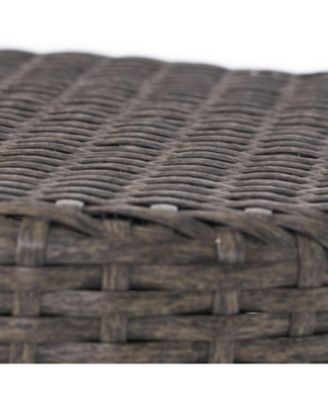 Stylish Wicker Barrel Side Table | Durable & Convenient Outdoor Accent