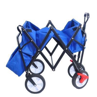 Streamdale Folding Wagon Garden Shopping Beach Cart (Blue colour)