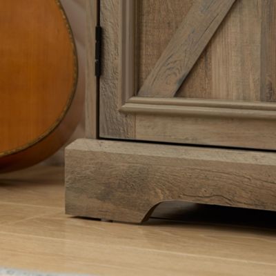 Farmhouse Buffet Cabinet with Wine Storage, Gray Wash 39.37x15.75x34