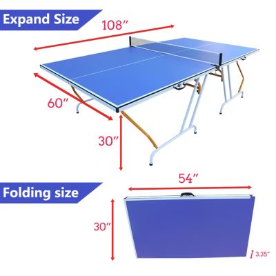 Streamdale Midsize Foldable Table Tennis Table with Paddles and Balls