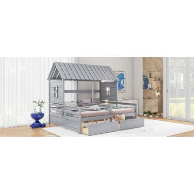 Streamdale Twin Platform Bed with Drawers (White)