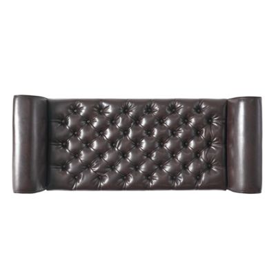 Streamdale Contemporary Diamond Tufted Storage Ottoman with Rolled Arms