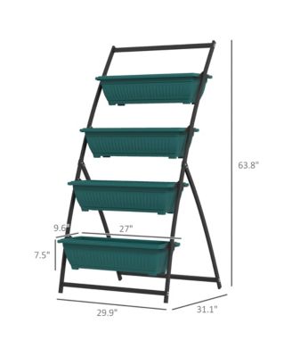 4-Tiered Vertical Garden Ergonomic, Space-Saving, Elevated Planter