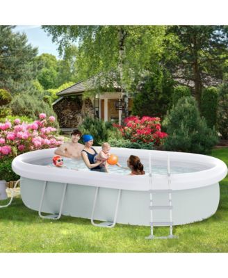 Above Ground Swimming Pool, Semi-Inflatable Frame Pool,