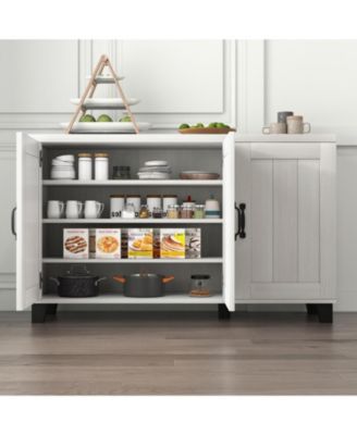 3-Door Buffet Sideboard with Adjustable Shelves and Anti-Tipping Kits