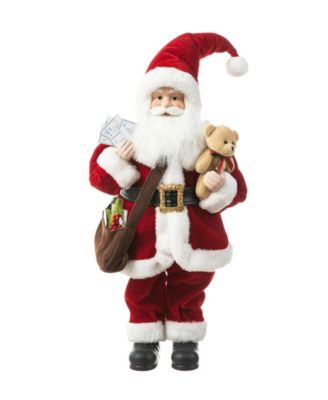 18 H Christmas Mail Santa Figurine with Porcelain Face