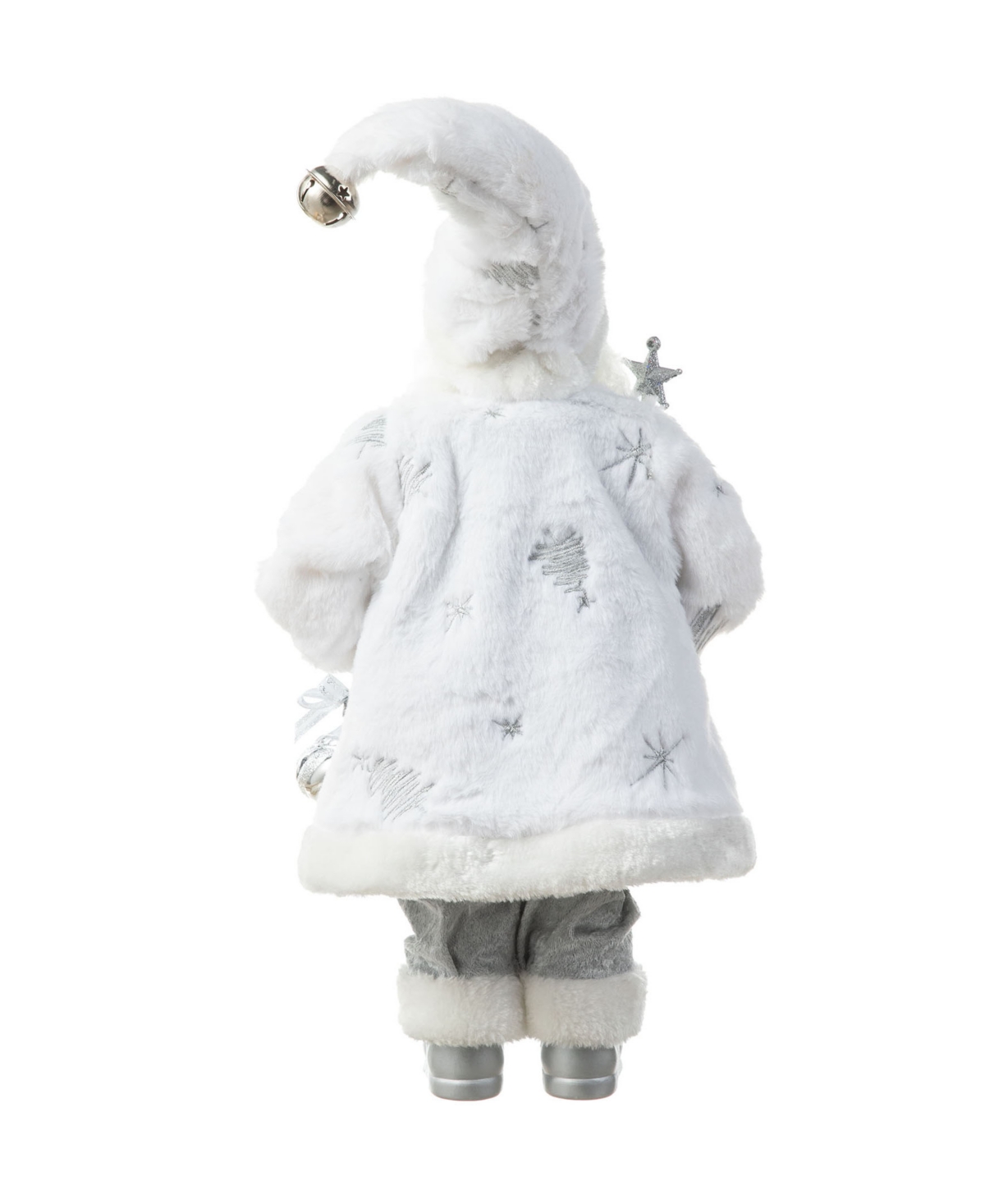 Glitzhome 18 H Christmas Frosty Santa Figurine With Porcelain Face In Multi