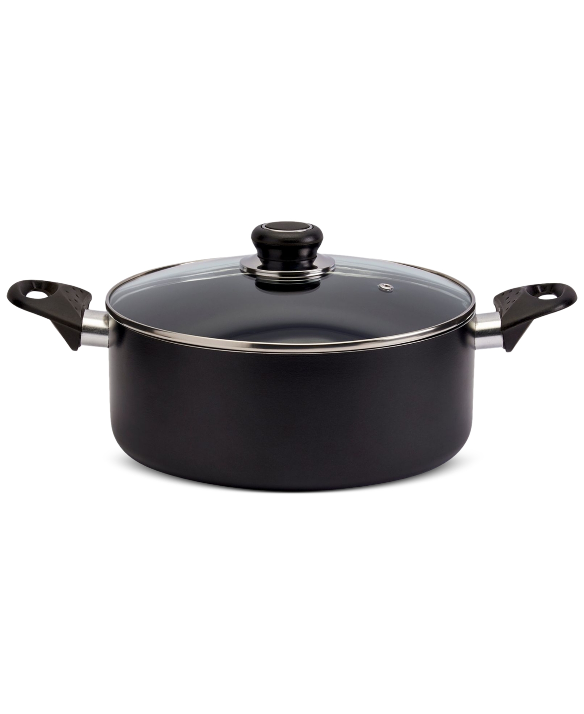 Basic Essentials 7-pc. Nonstick Aluminum Cookware Set In Black