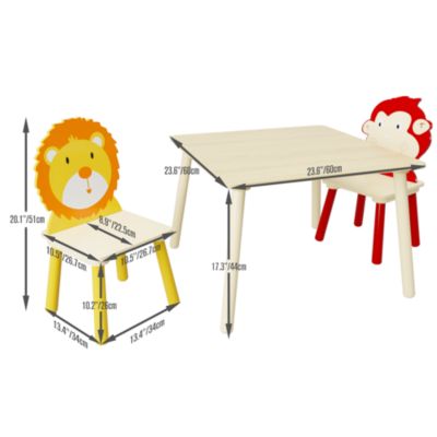 3-Piece Kids Table and Chair Set