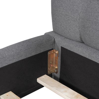 Queen Fabric Upholstered Platform Bed