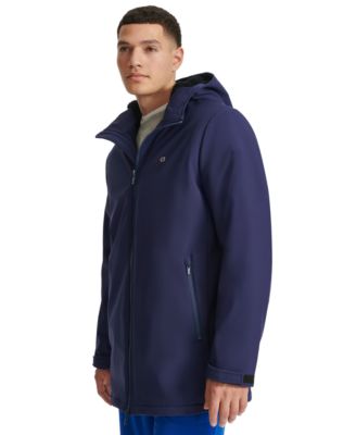 Men's Performance Hooded, Faux Sherpa-Lined Peacoat Jacket
