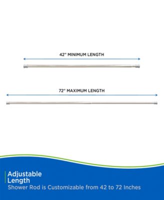 Twist Fit™ No Tools Shower Curtain Rod, 42-72"
