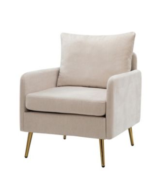 1 piece Polyester Modern Metal Legs Armchair
