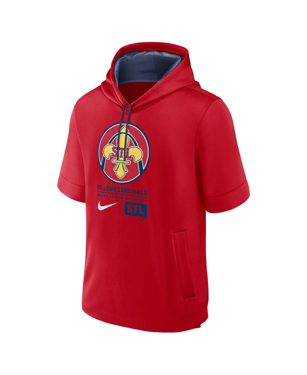 Nike Men'sSt. Louis Cardinals 2024 City Connect Short Sleeve Pullover Hoodie - Red