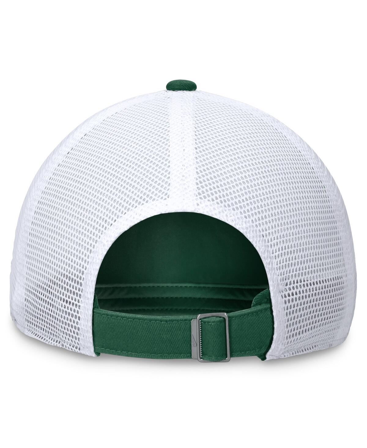 Nike Green Oakland Athletics Evergreen Wordmark Trucker Adjustable Hat In Green