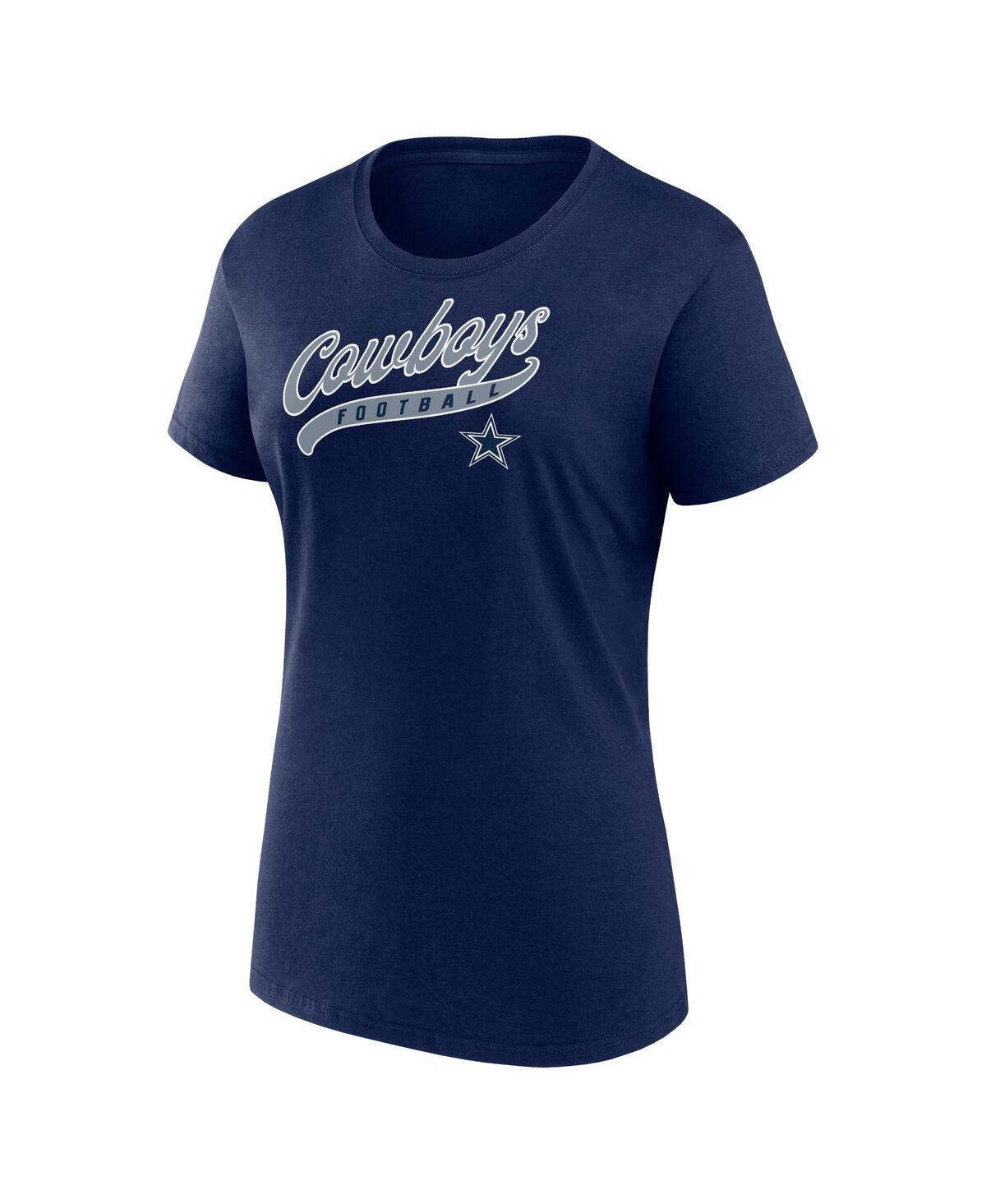 Fanatics Women's Navy Dallas Cowboys Start To Finish T-shirt Shorts Combo Pack In Navy,navy