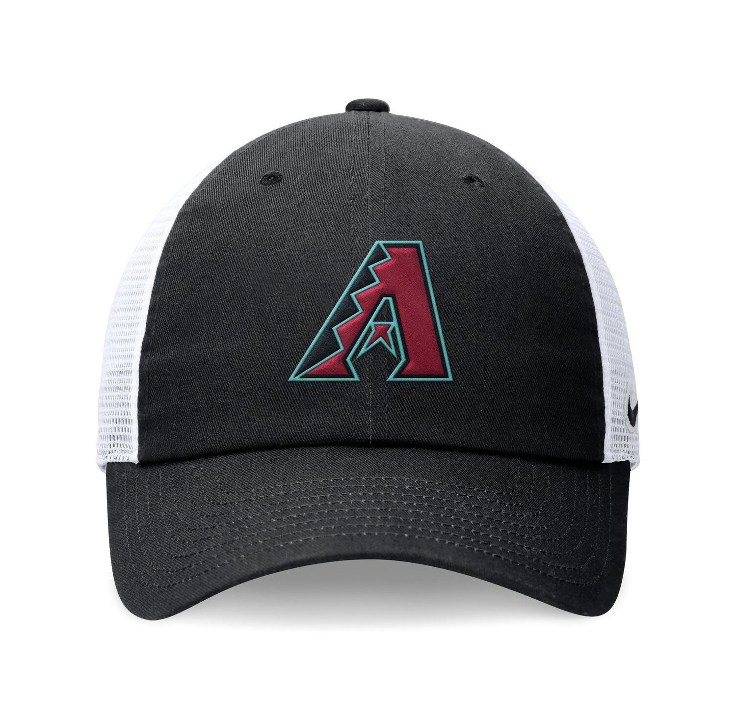 Men's Black Arizona Diamondbacks Evergreen Club Trucker Adjustable Hat