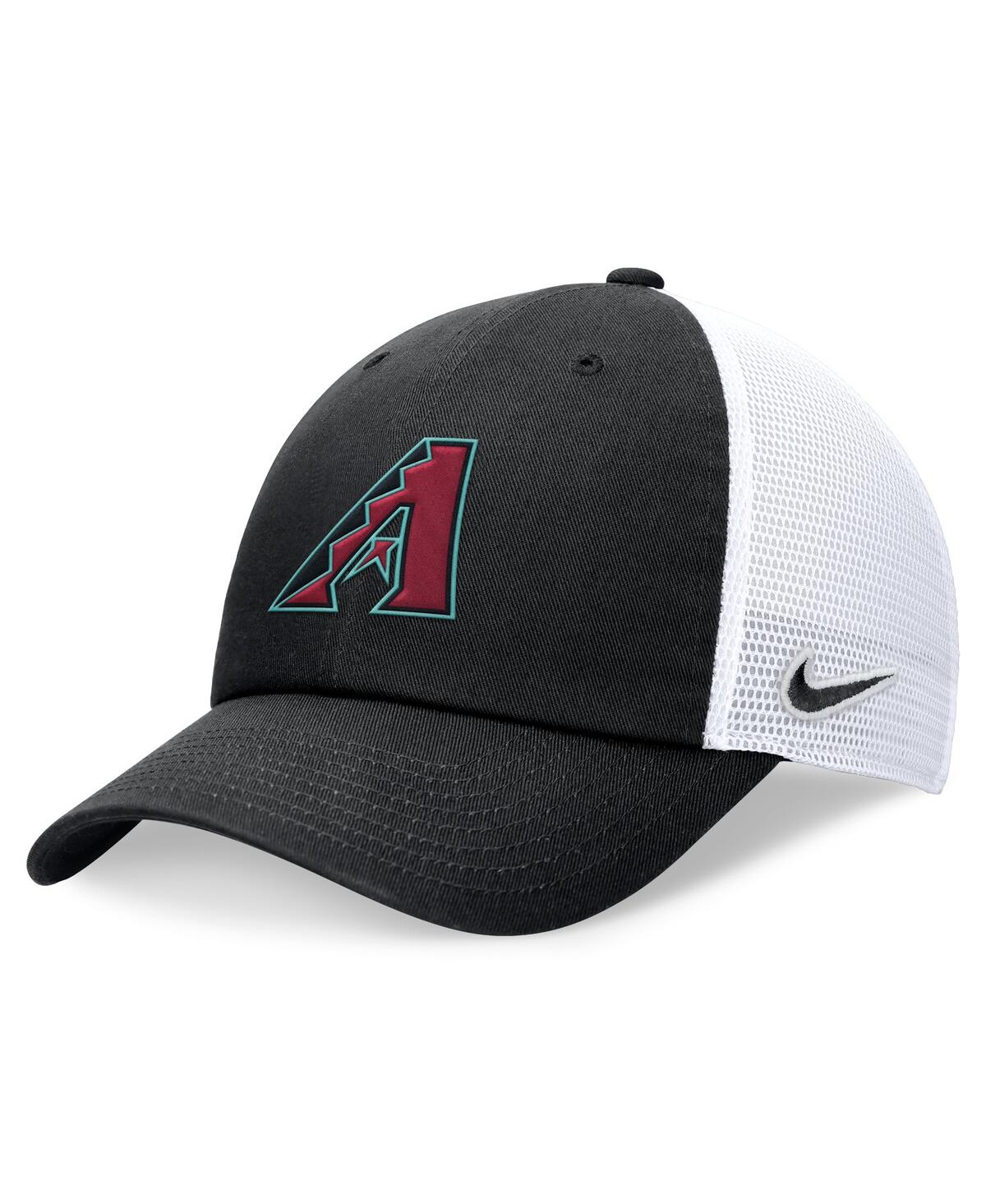 Nike Men's Black Arizona Diamondbacks Evergreen Club Trucker Adjustable Hat In Black