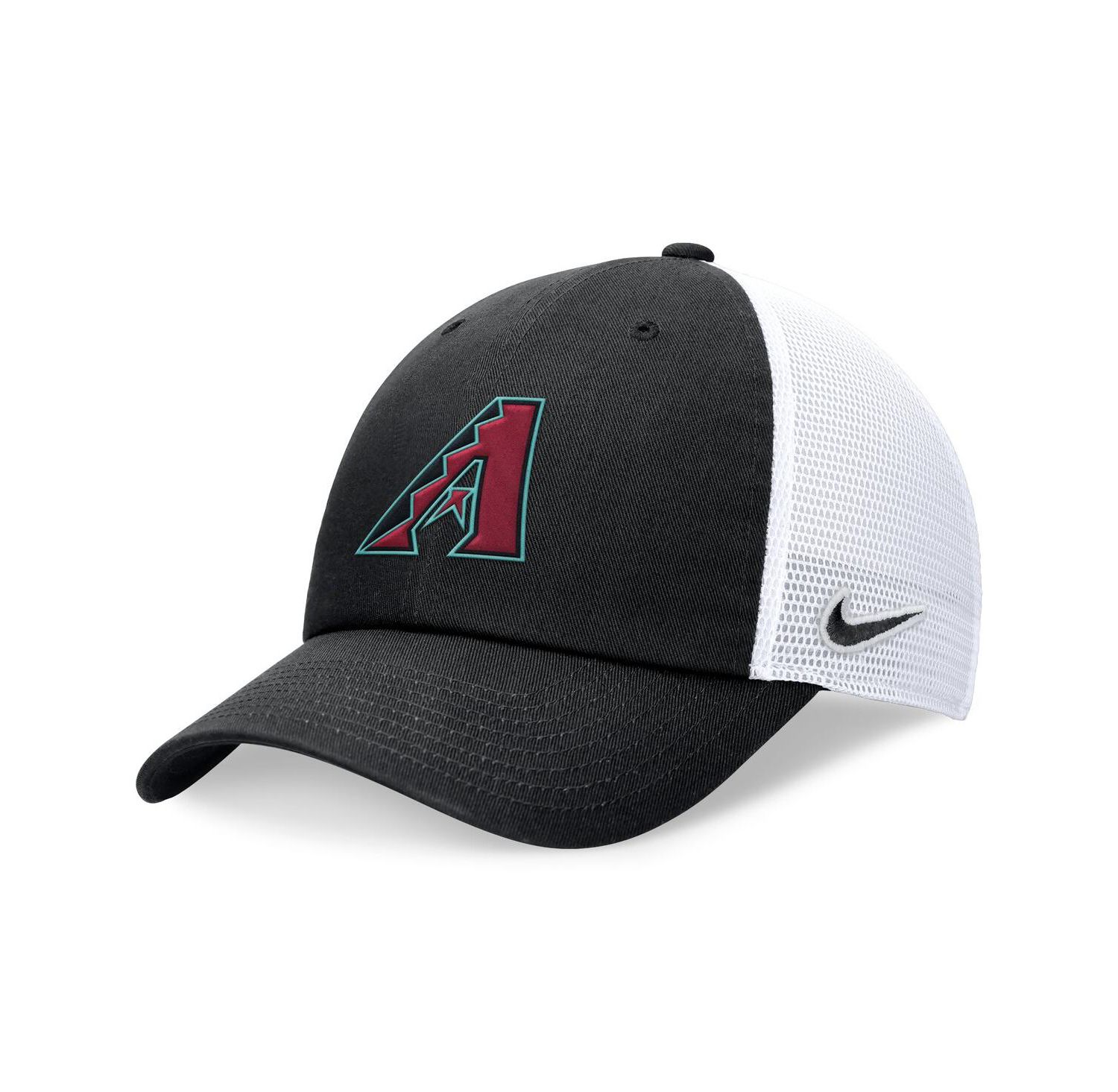 Men's Black Arizona Diamondbacks Evergreen Club Trucker Adjustable Hat