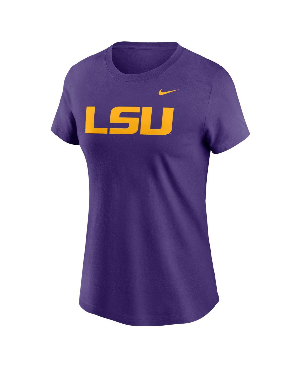 Nike Women's Purple Lsu Tigers Primetime Evergreen Logo T-shirt In Purple