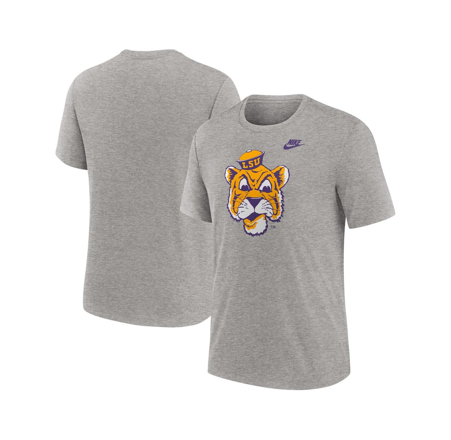 Men's Heather Gray LSU Tigers Blitz Evergreen Legacy Primary Tri-Blend T-Shirt