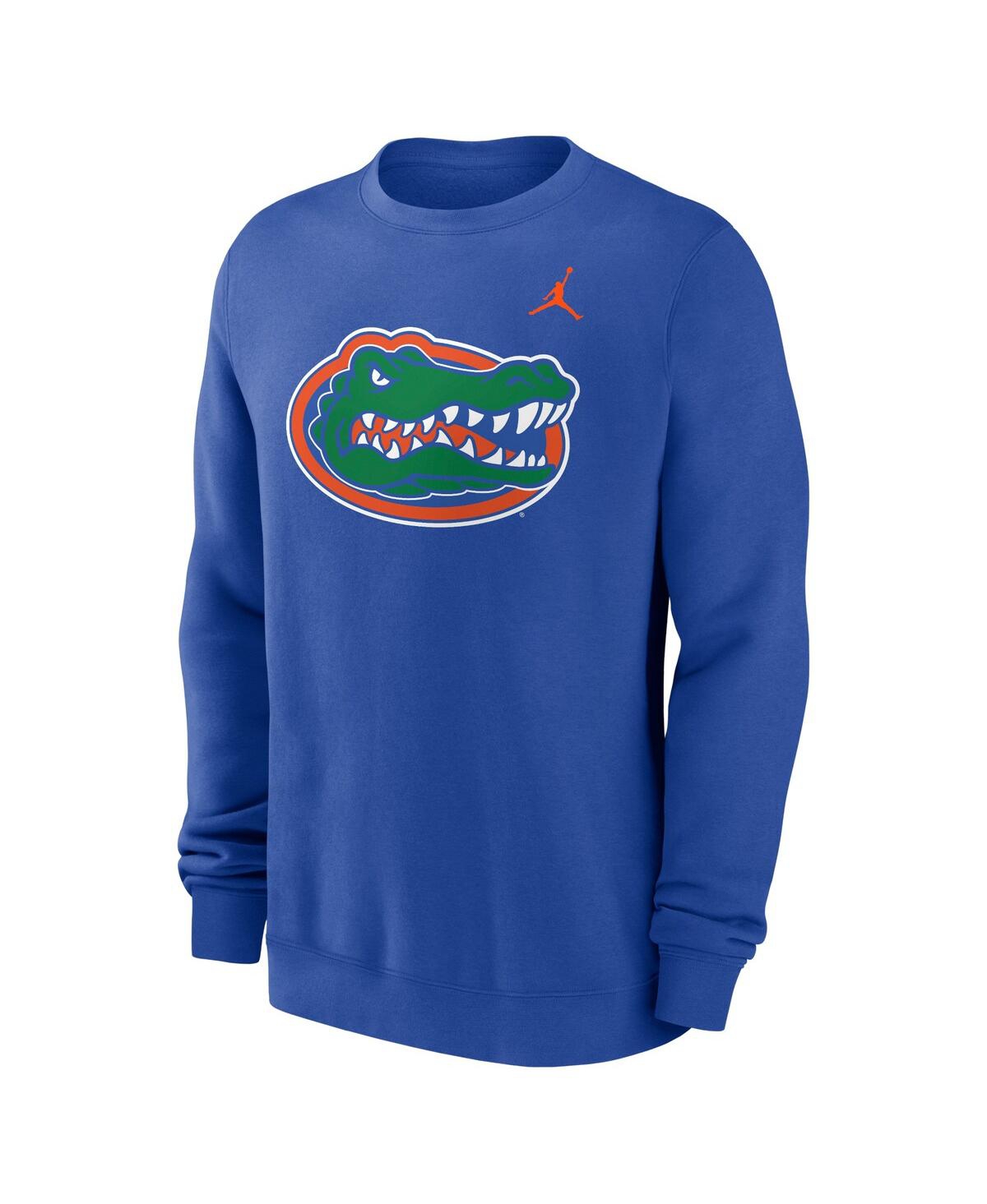 JORDAN MEN'S ROYAL FLORIDA GATORS PRIMETIME EVERGREEN FLEECE PULLOVER SWEATSHIRT 