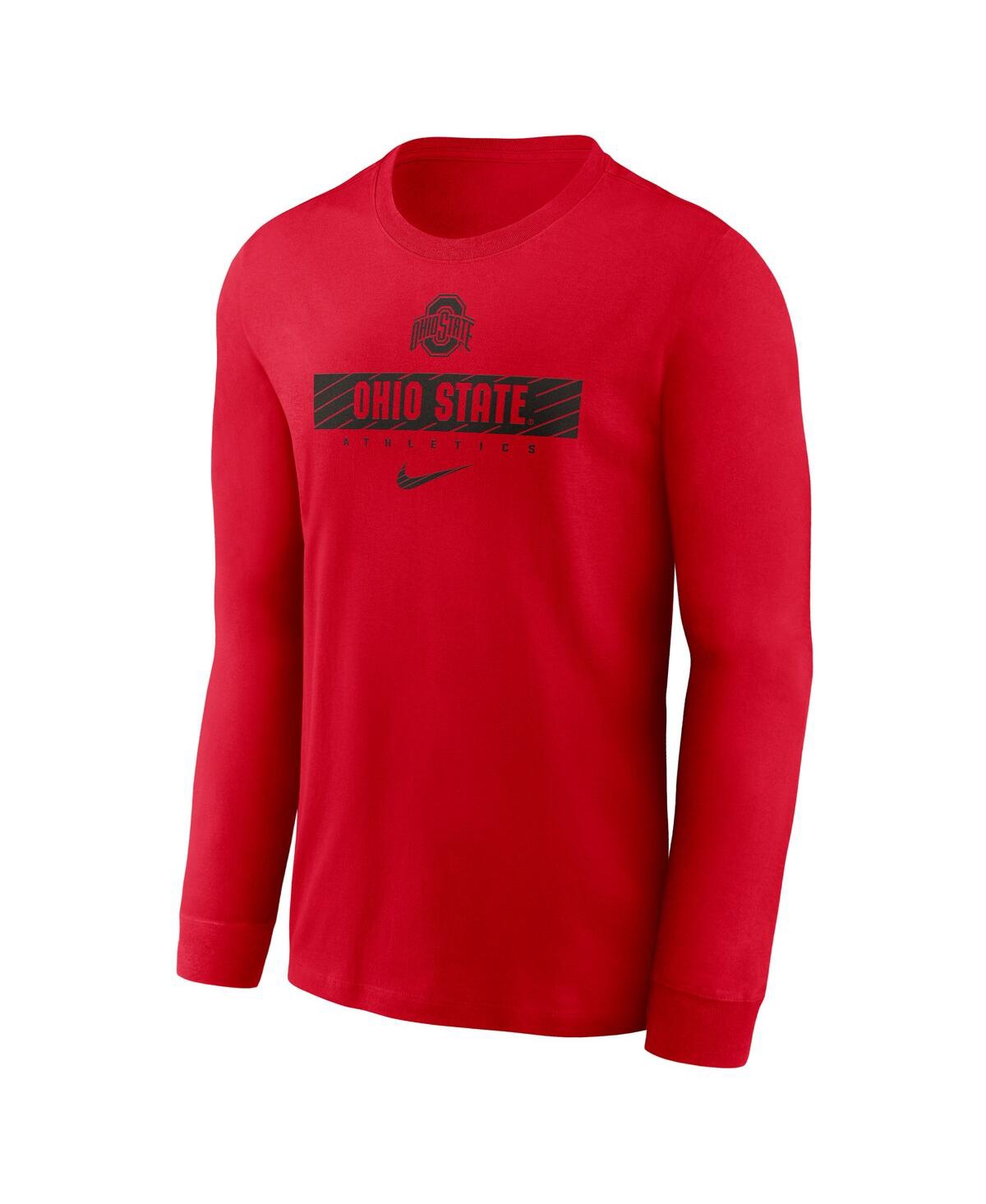 Nike Men'sOhio State Buckeyes 2024 Sideline Legend Performance Long Sleeve T-Shirt - Scarlet