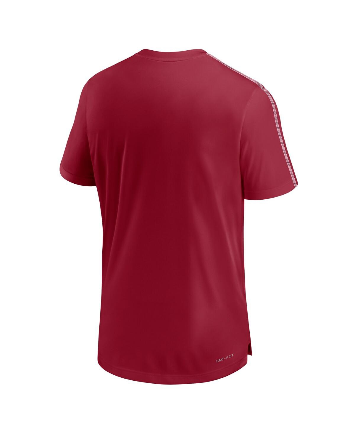 Nike Men's AlabamaTide 2024 Sideline Coach Performance T-shirt - Crimson
