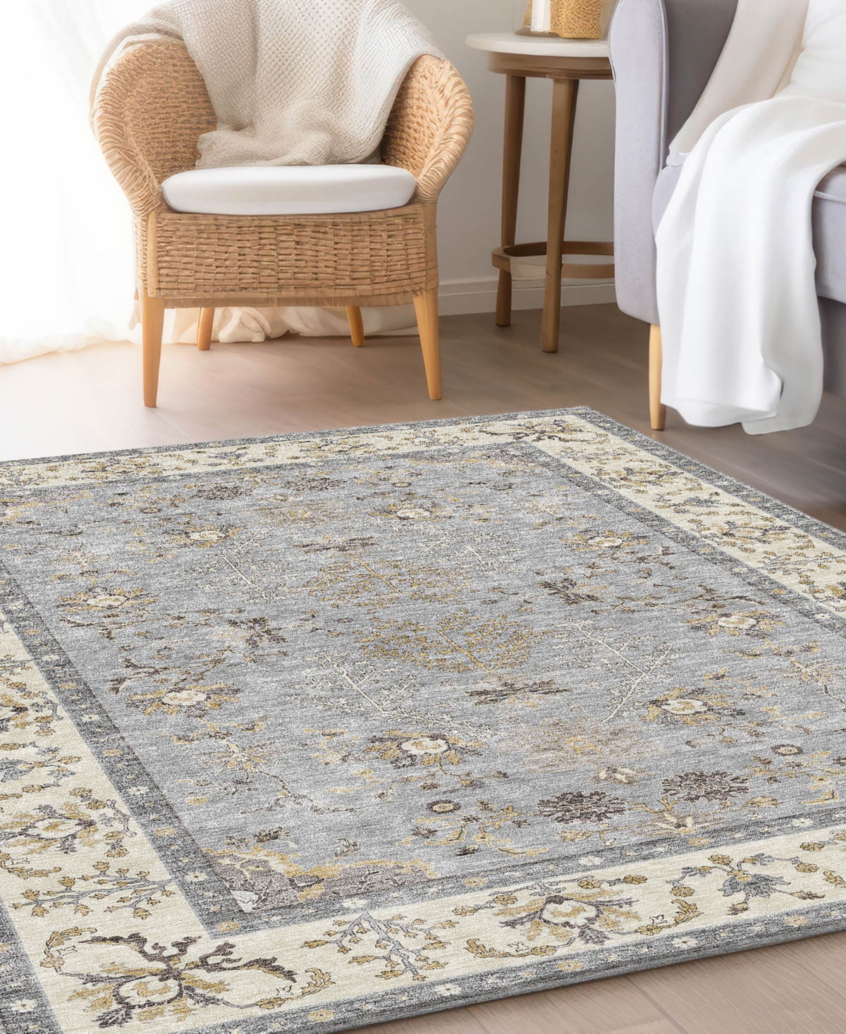 Dalyn Hatay Washable Hy9 10'x14' Area Rug In Gray