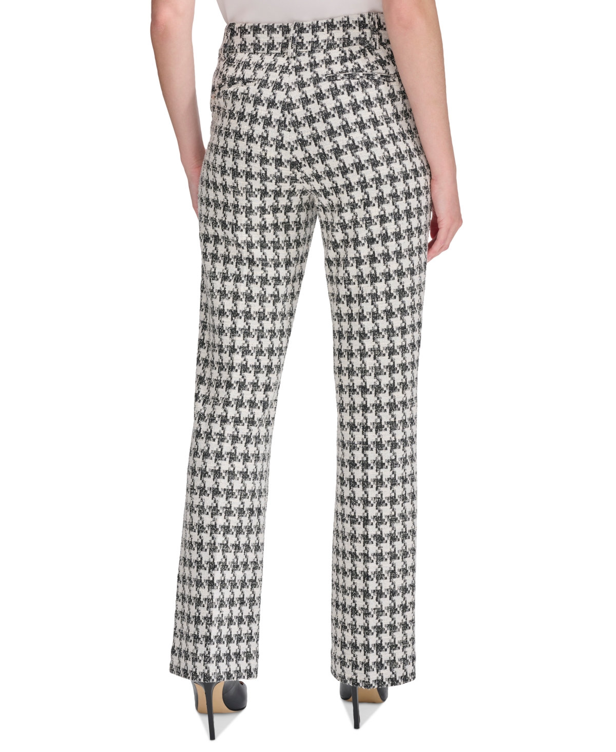 Tommy Hilfiger Women's Houndstooth Sutton Pants -pearl