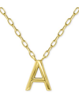 Initial Pendant Necklace Collection In Sterling Silver 18k Gold Plated Sterling Silver Created For Macys
