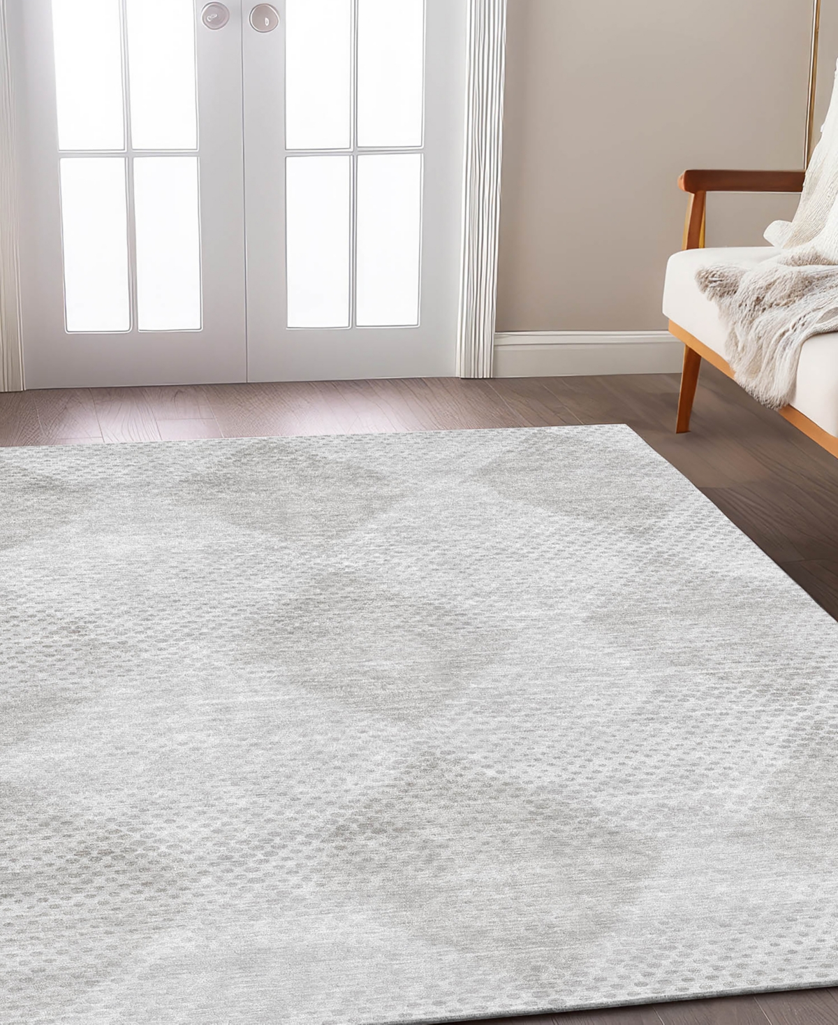 Dalyn Trevi Washable Tv4 5'x7'6"area Rug In Ivory