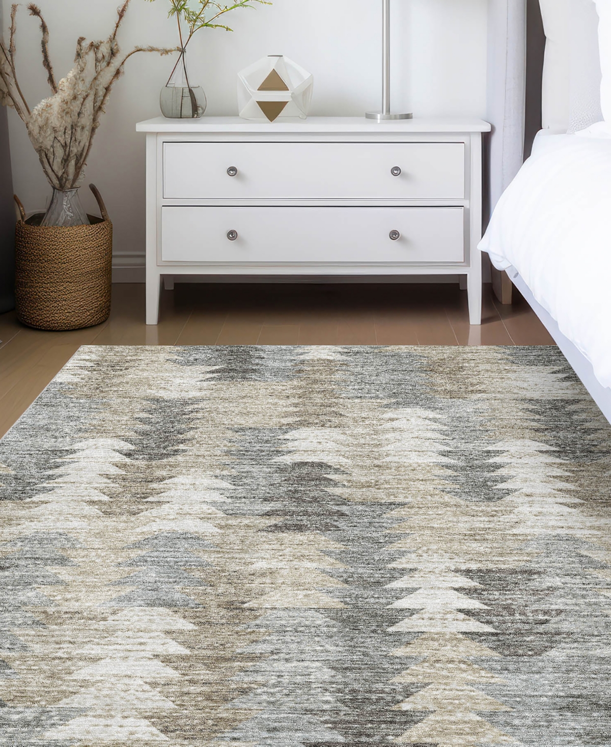 Dalyn Trevi Washable Tv20 8'x10' Area Rug In Taupe