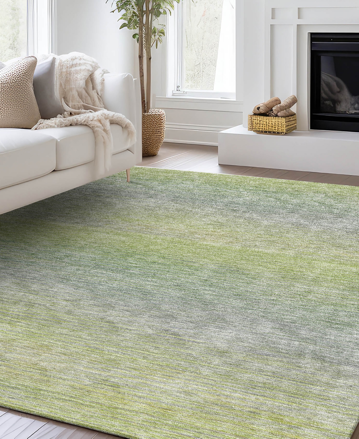 Dalyn Trevi Washable Tv11 3'x5' Area Rug In Sage