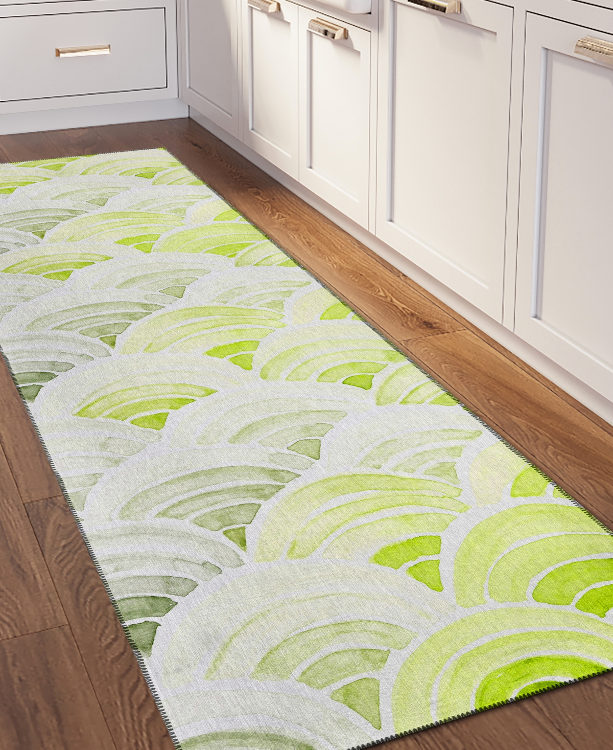 Dalyn Seabreeze Sz5 2'3x7'6 Runner Area Rug In Lime